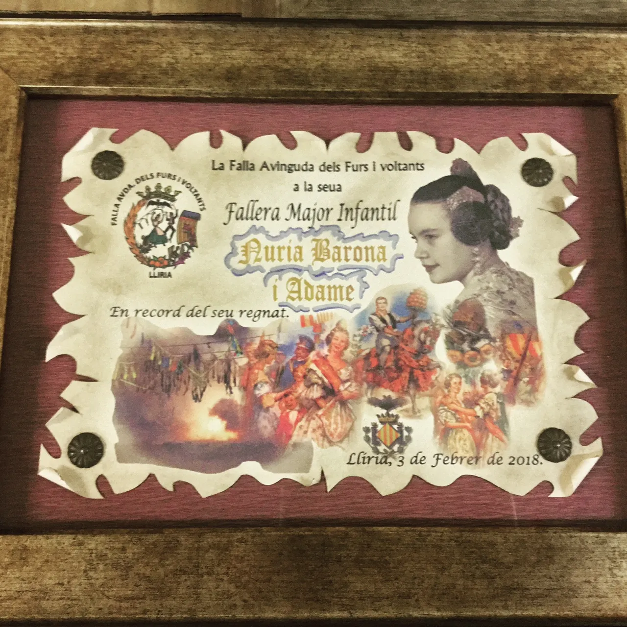 Cuadros recordatorios fallas