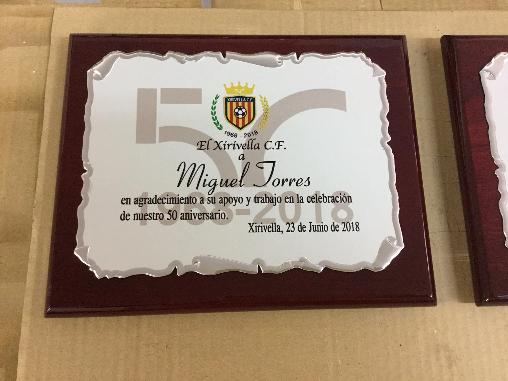 Conmemorativa futbol xirivella